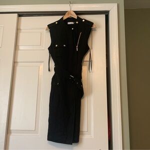Calvin Klein Belted Black Sleeveless Dress